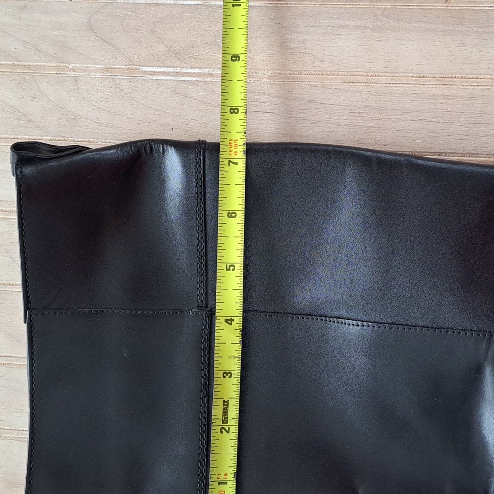 Calico Blue Ribbon Leather Tall Riding Boots Quality Durable Slip On Structured - Picture 12 of 15